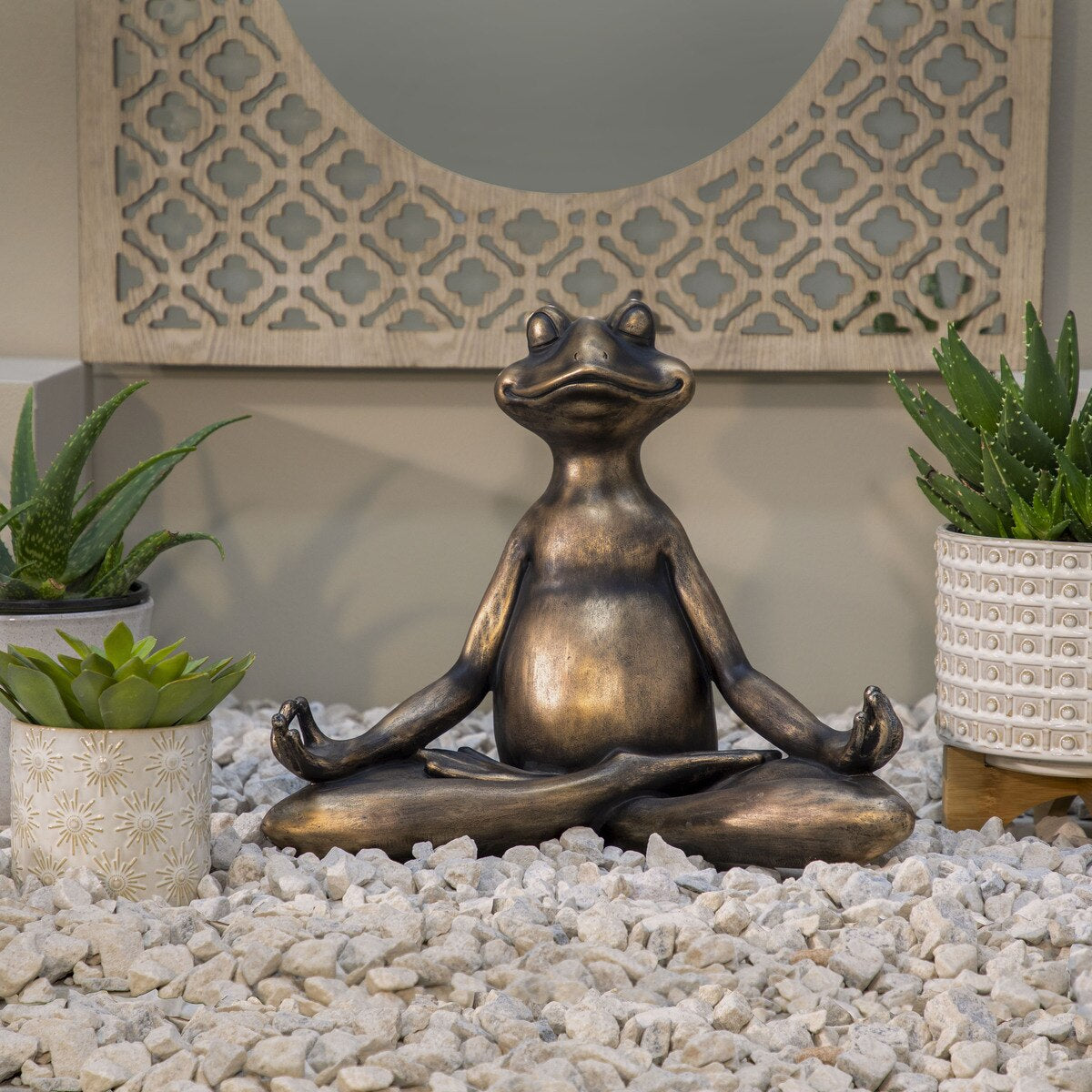 Copper Yoga Frog, Jnana Hands