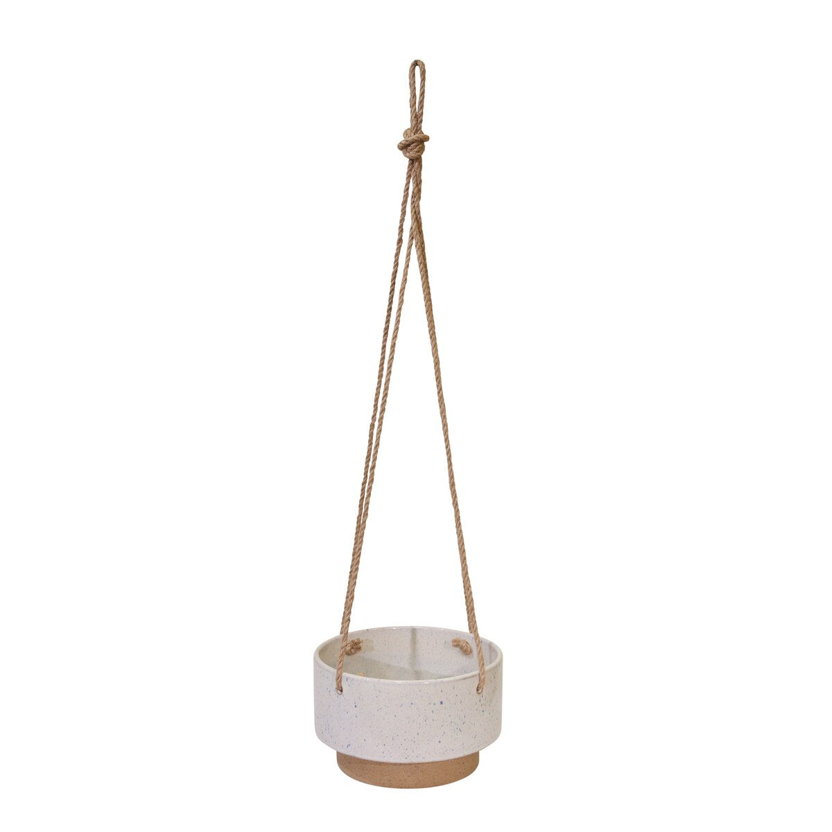 white ceramic hanging planter Ec Speckled White Hanging Planter – CE LA VIE HOME