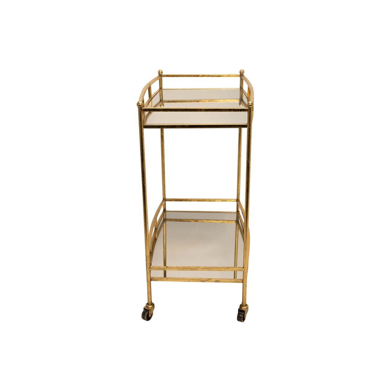 Metal 28" 2 Tier Bar Cart, Gold