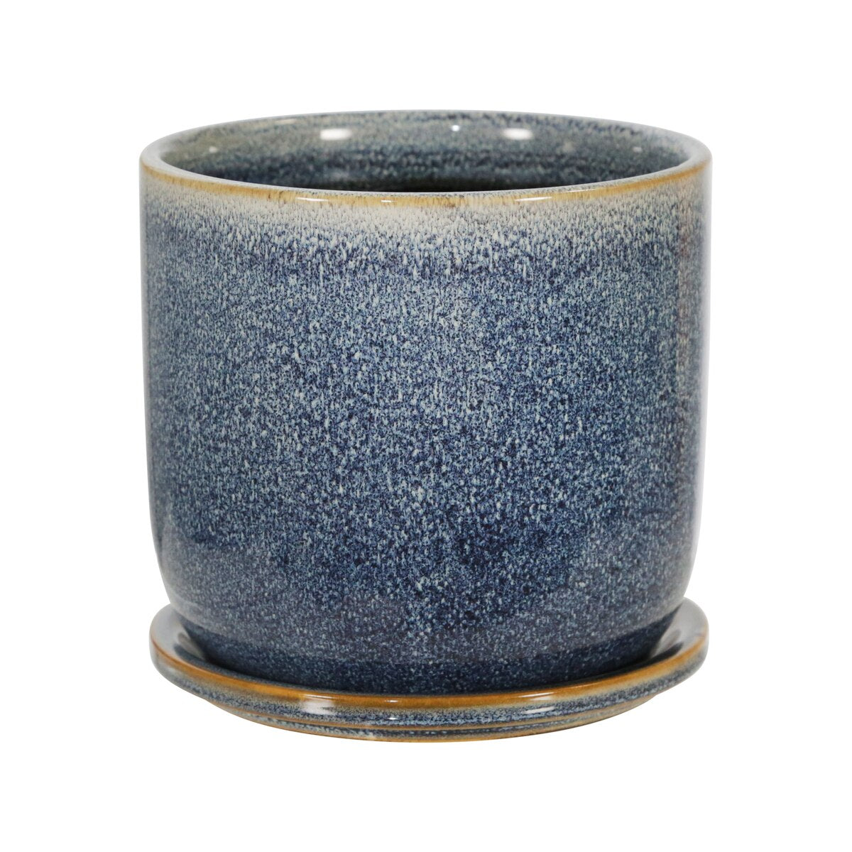 6 planter with saucer Sagebrook Home 14771-09 6" Ceramic Planter with Saucer, Aqua
