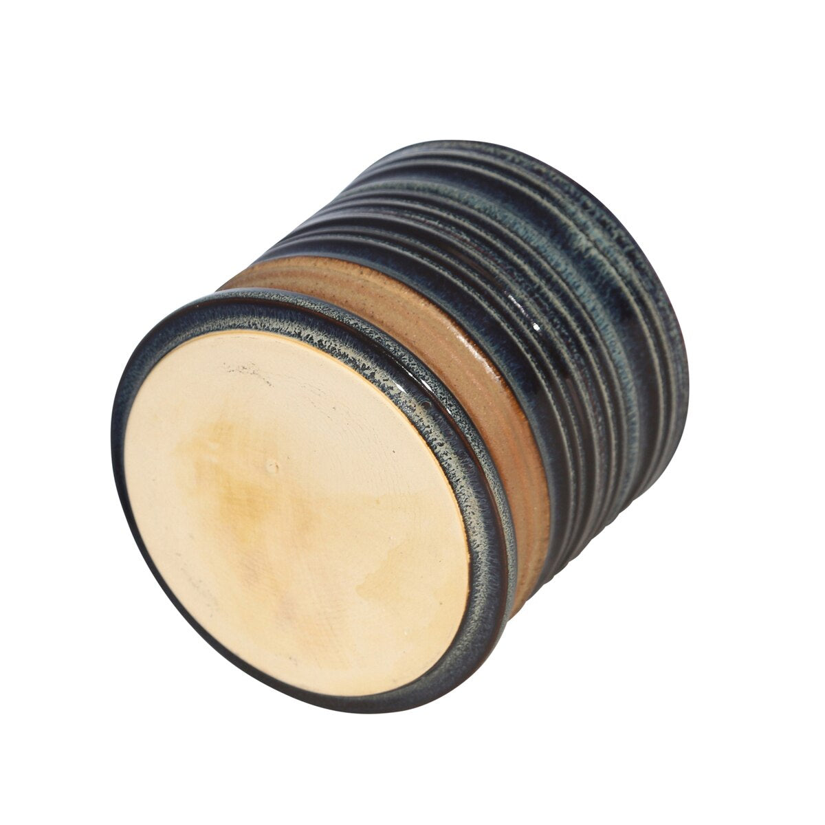 Ceramic 6" Textured Planterw/ Saucer, Multi