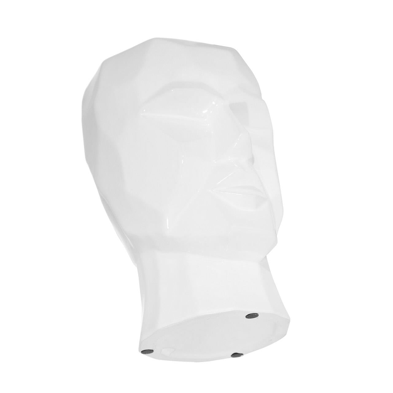 Ceramic, 12" Face Vase, White