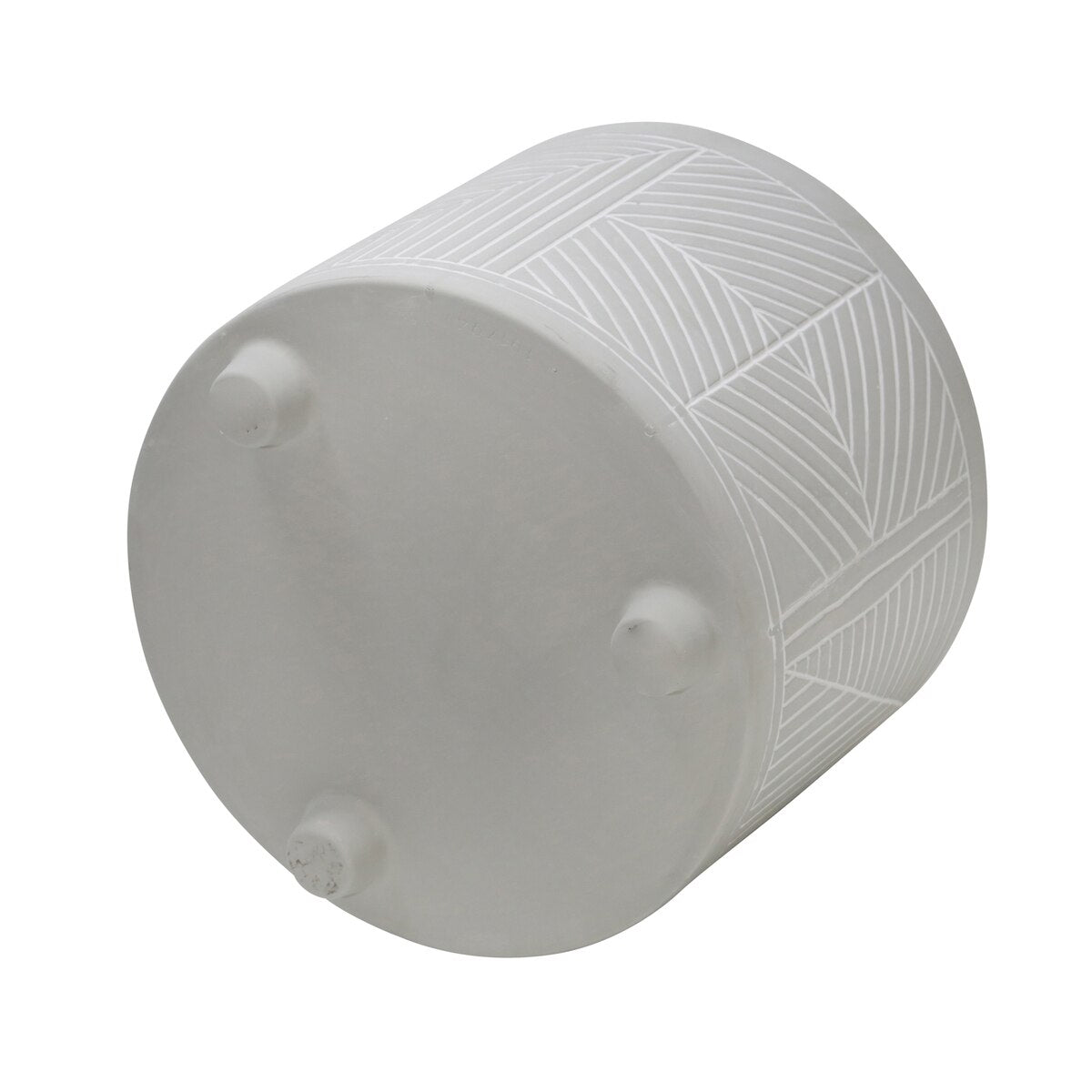 S/2 Ceramic Diamond Footed Planter 10/12", Gray