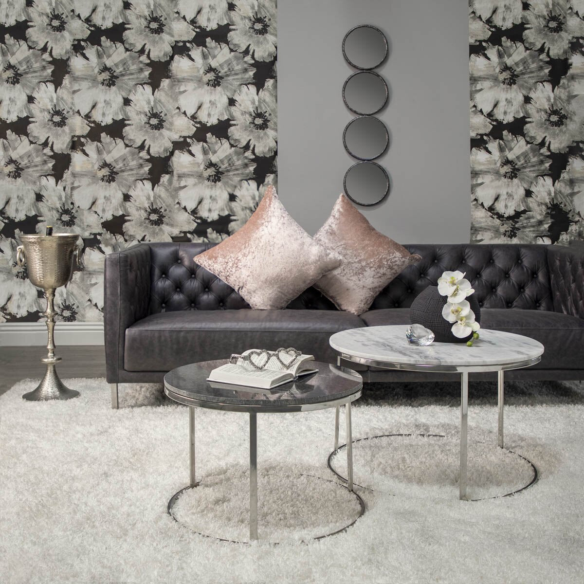 Metal 31" Wine Cooler, Silver Kd