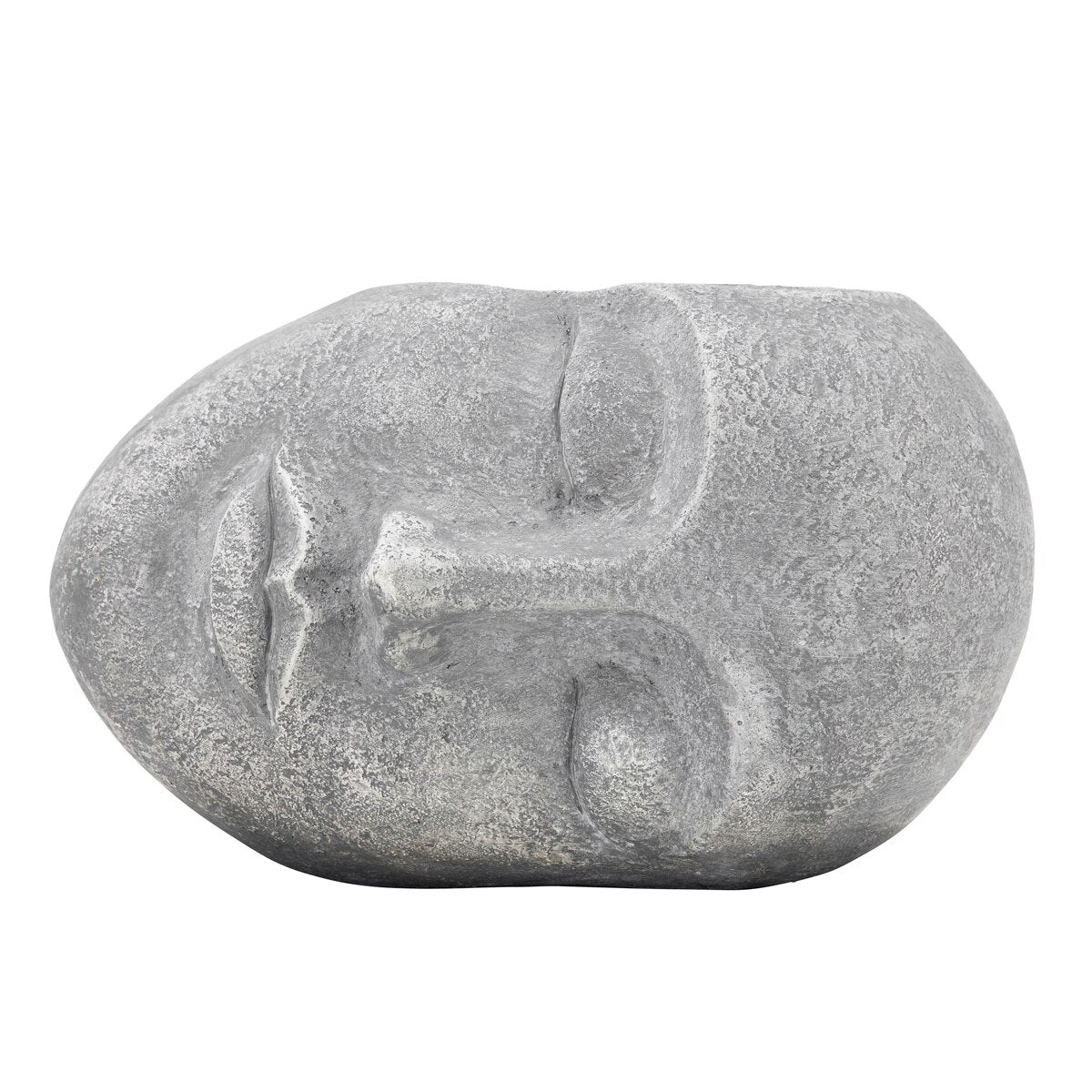 Resin, 14" Face Planter, Bluish Gray