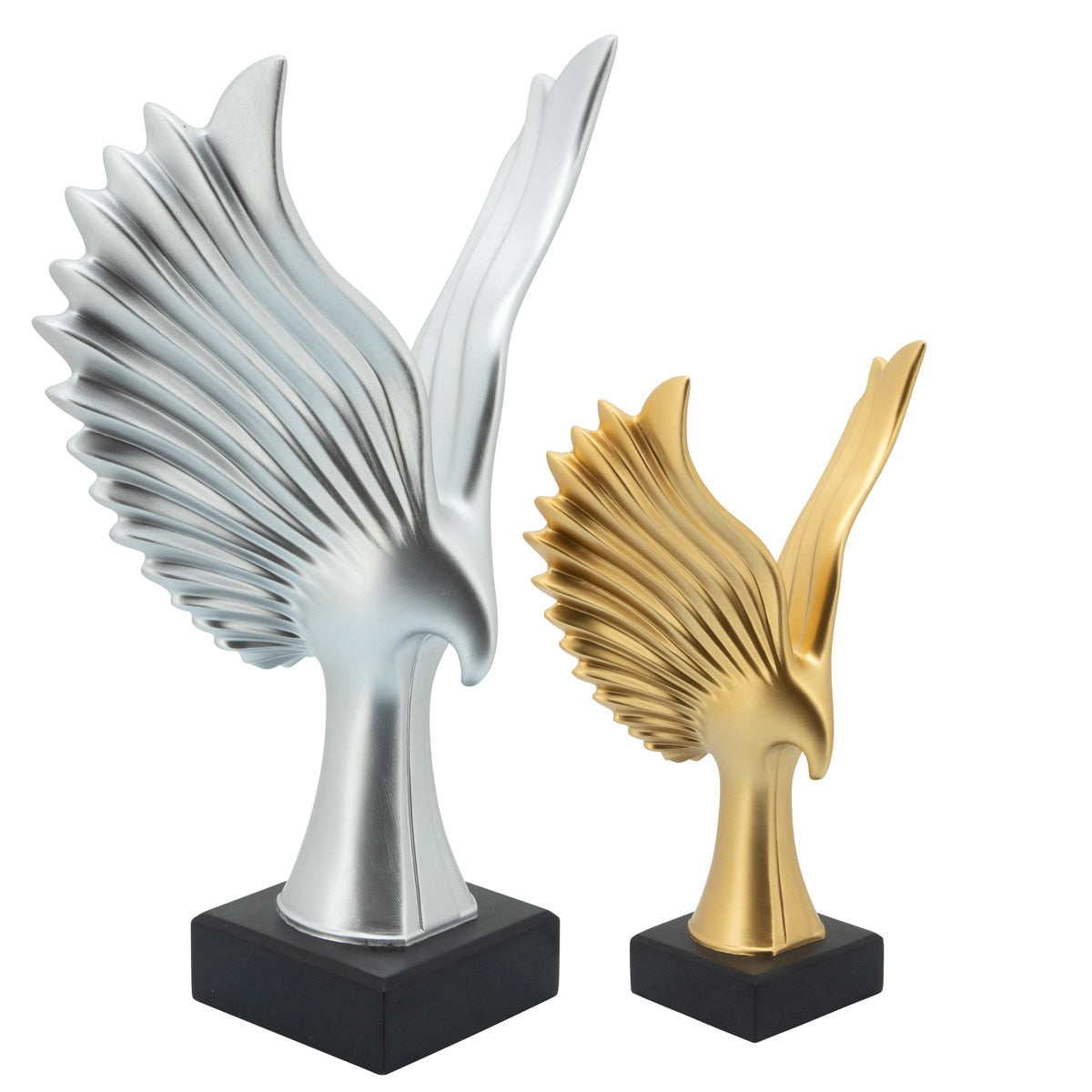 Resin 20"h Eagle Table Accent, Silver