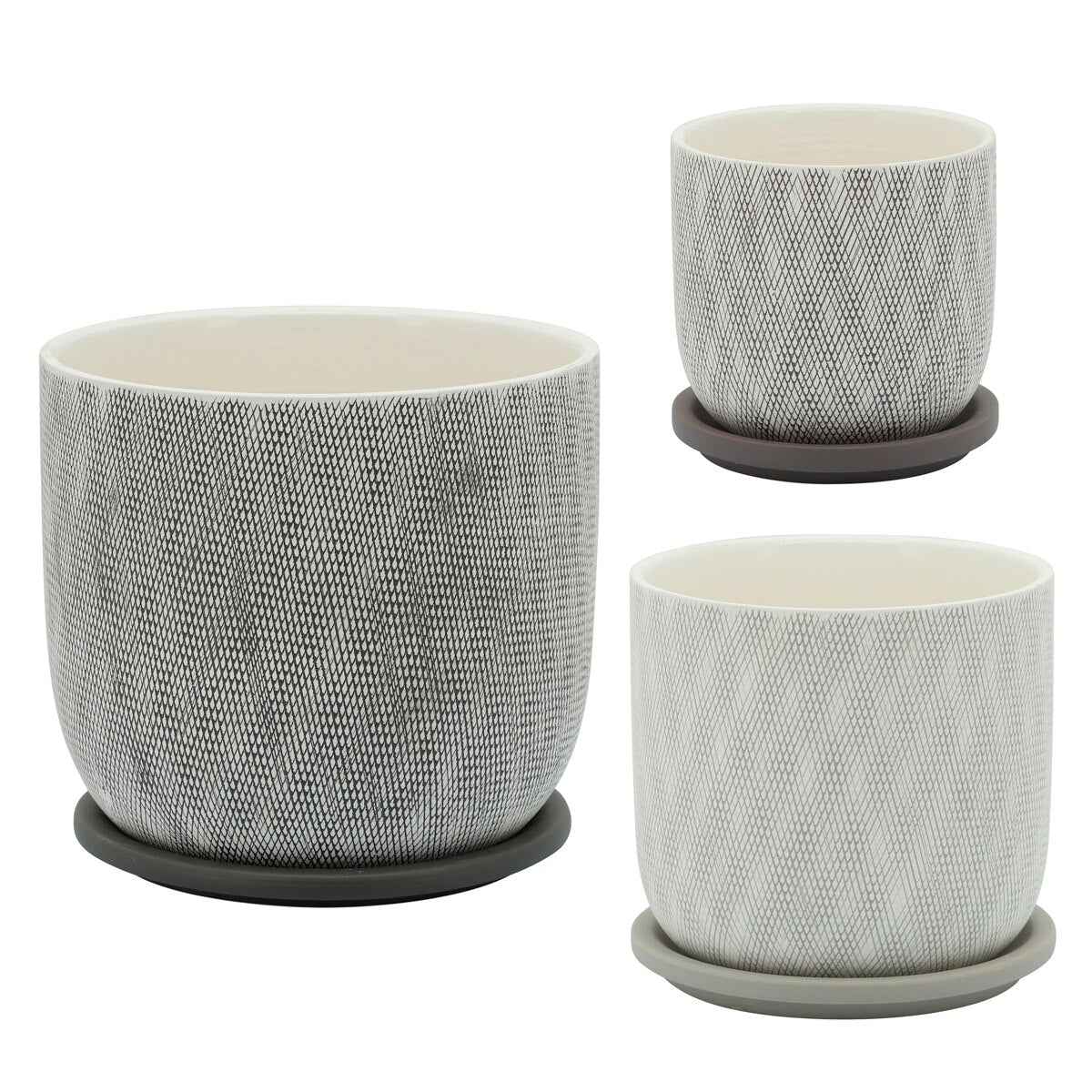 8" Mesh Planter W/ Saucer, Sage