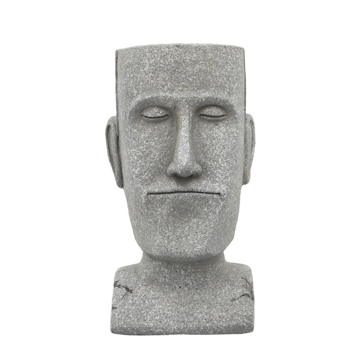 Resin, 10" Head Planter, Gray