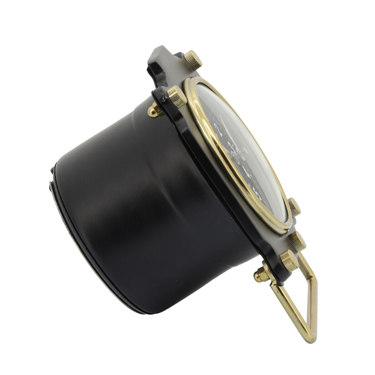 Metal, 5"h Altimeter Table Clock, Black