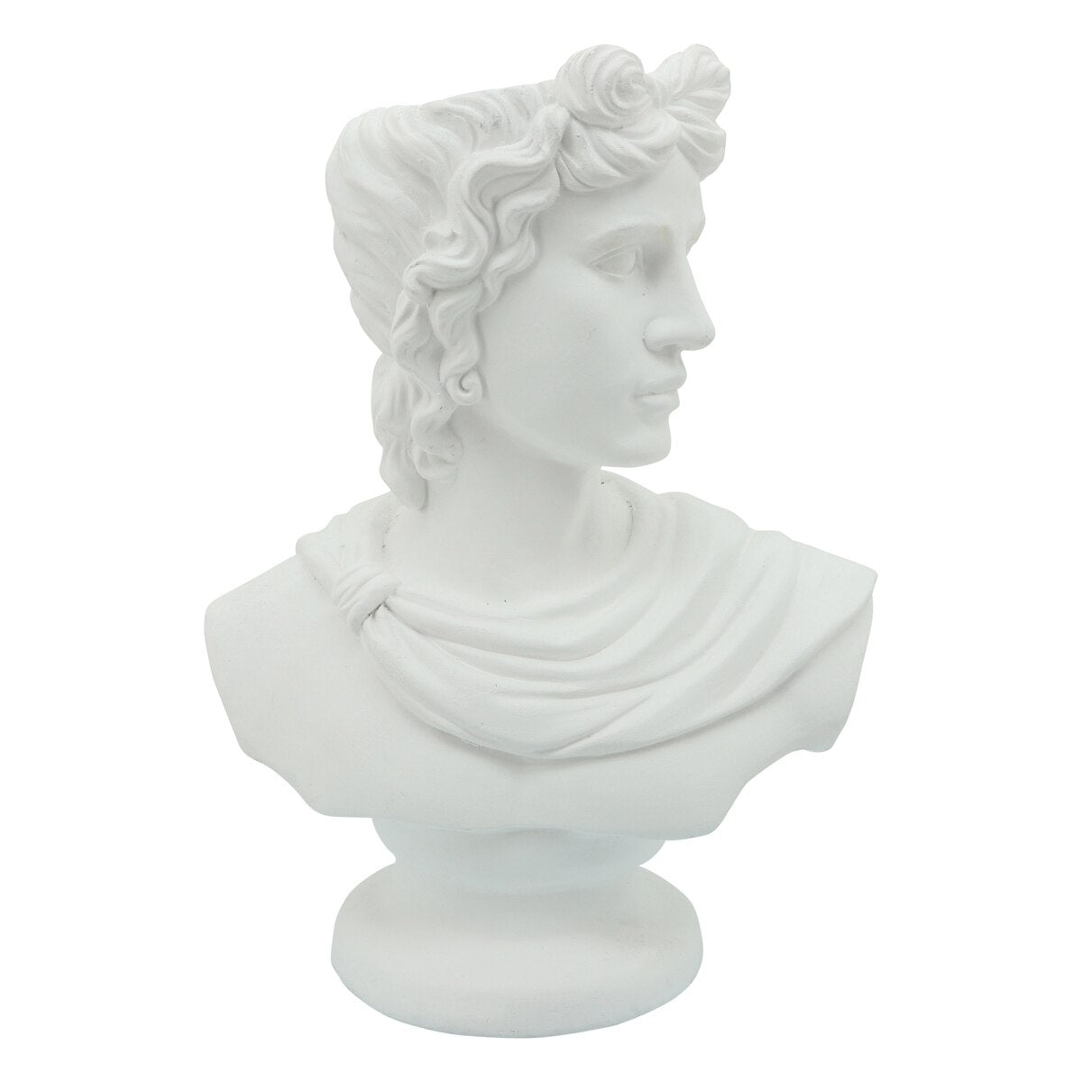 Resin, 20"h David Bust, White