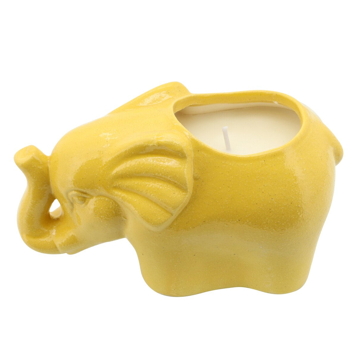 7" Elephant Scented Candle, Yellow 9oz