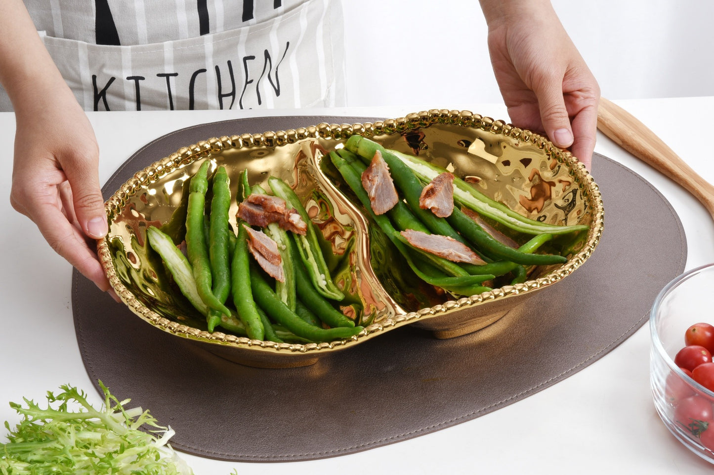 PAMPA BAY TWO-SECTION SERVING BOWL IN MONACO