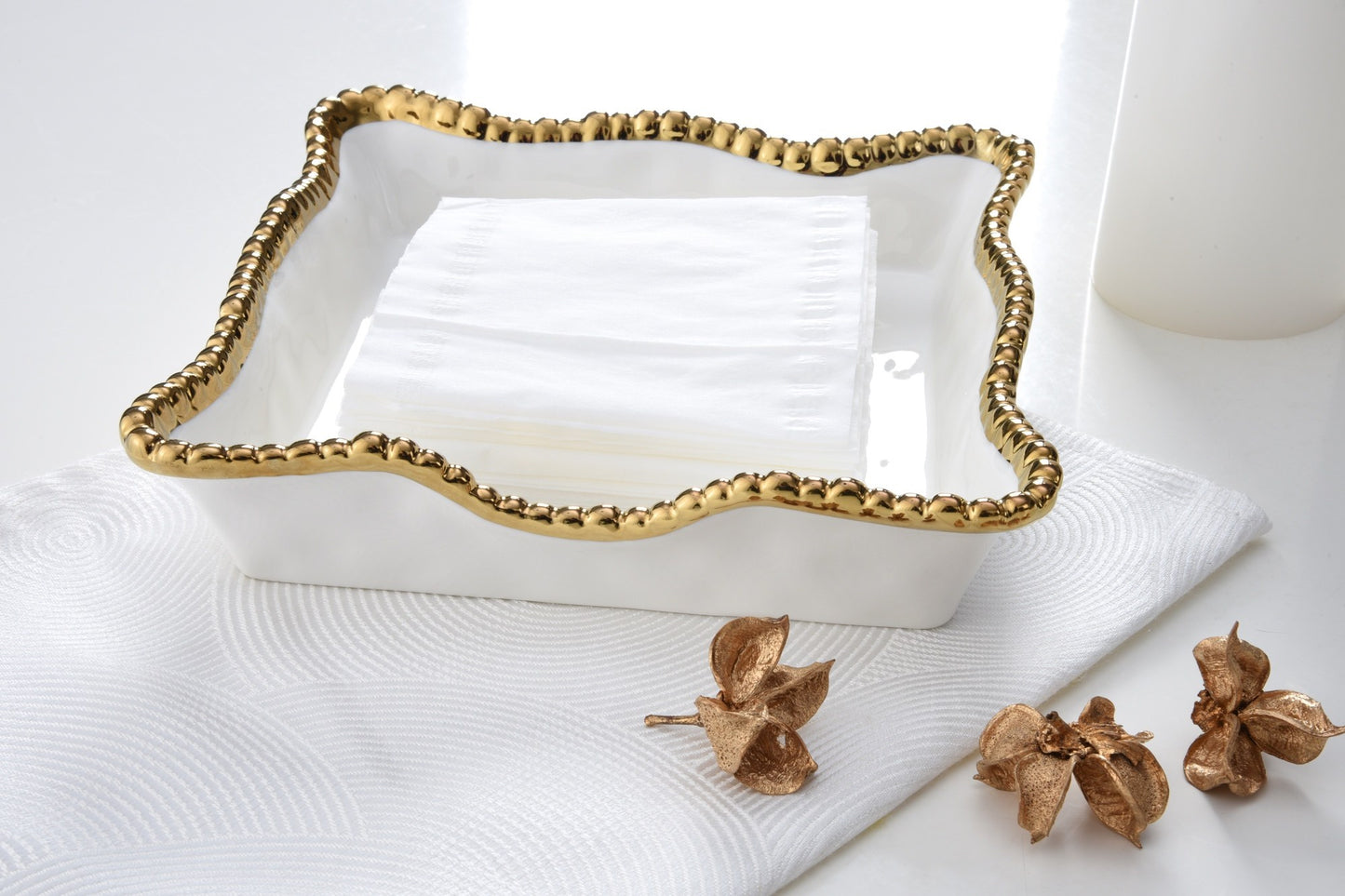 PAMPA BAY LUNCHEON NAPKIN HOLDER IN GOLDEN SALERNO