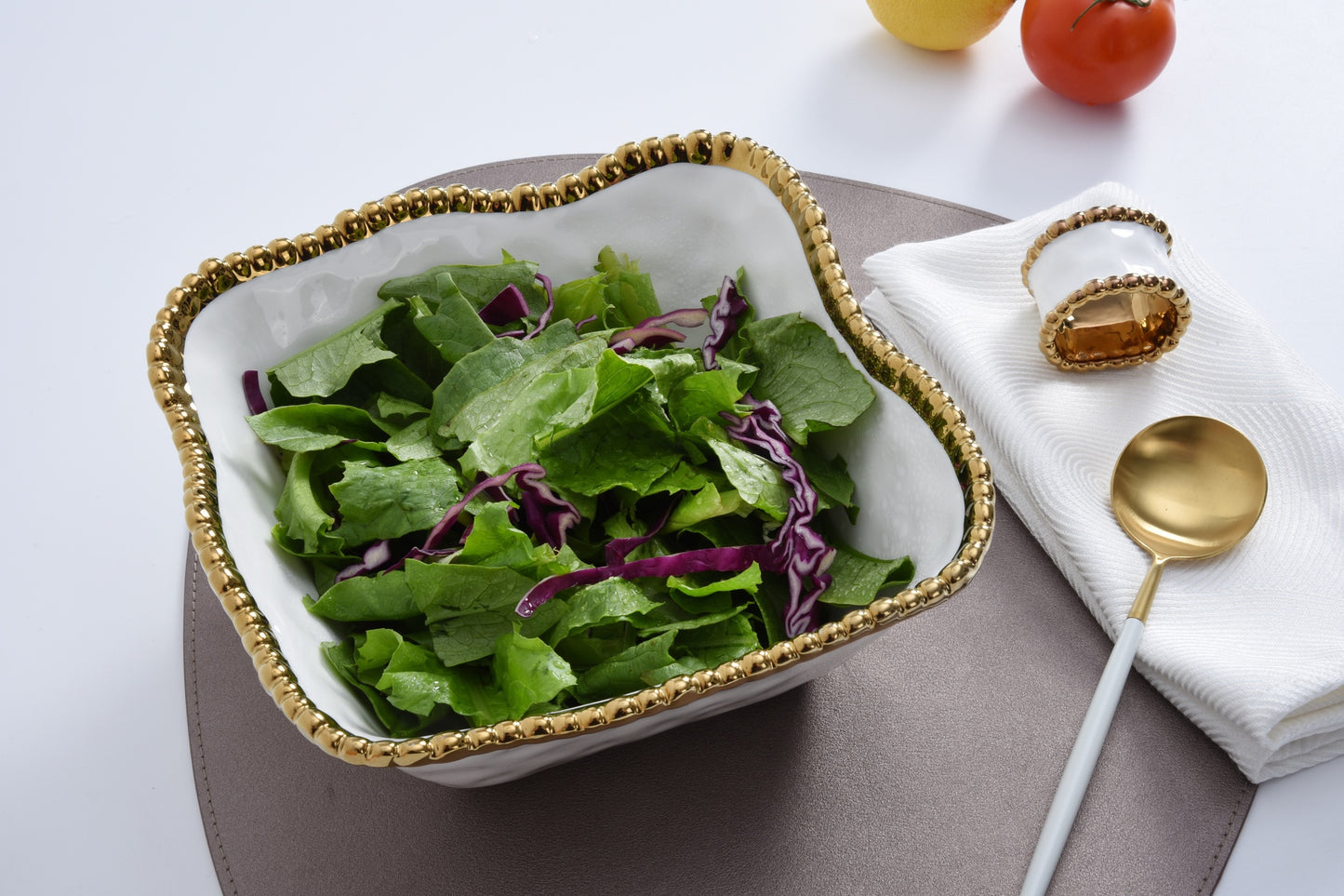 PAMPA BAY MEDIUM SQUARE SALAD BOWL IN GOLDEN SALERNO