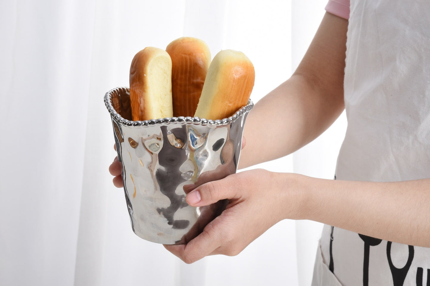 PAMPA BAY MEDIUM CACHEPOT ? SILVER