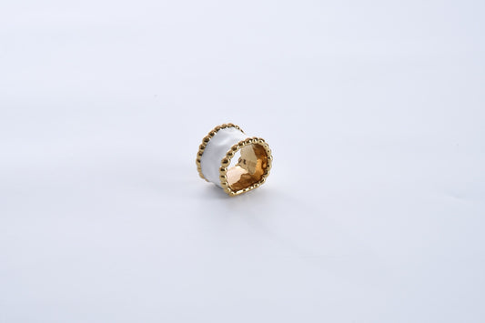 PAMPA BAY NAPKIN RINGS SET OF 4 IN GOLDEN SALERNO