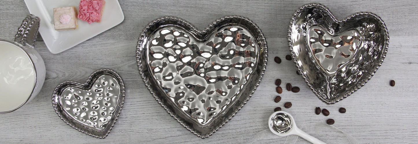 PAMPA BAY HEART BOWL SILVER
