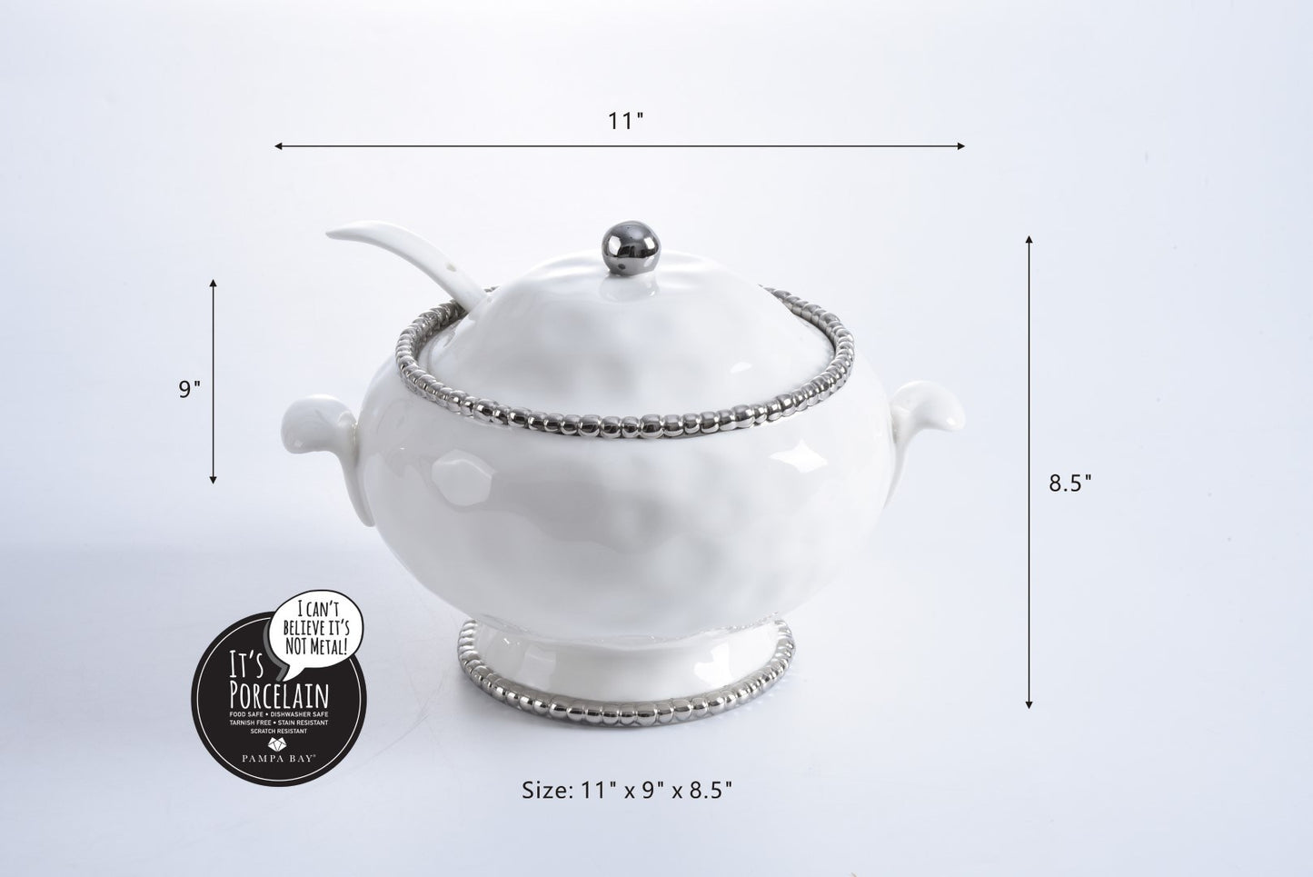 PAMPA BAY SOUP TUREEN & LADLE