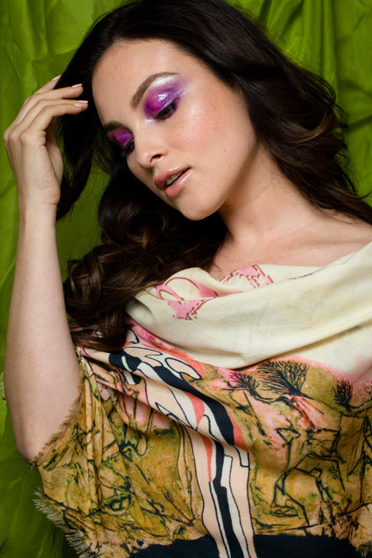 Pink Nude Square Scarf