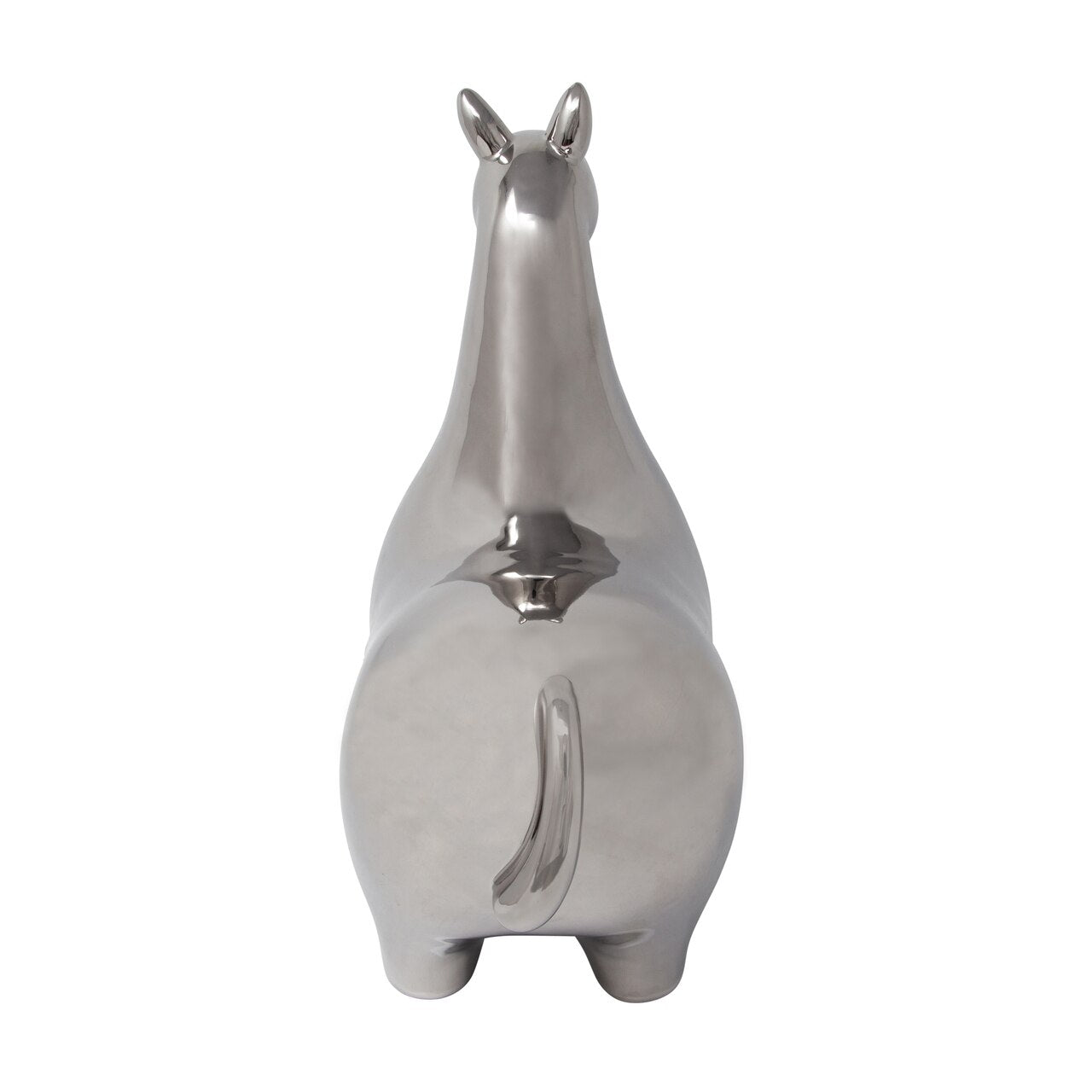 Silver Ceramic Llama, 14.5"
