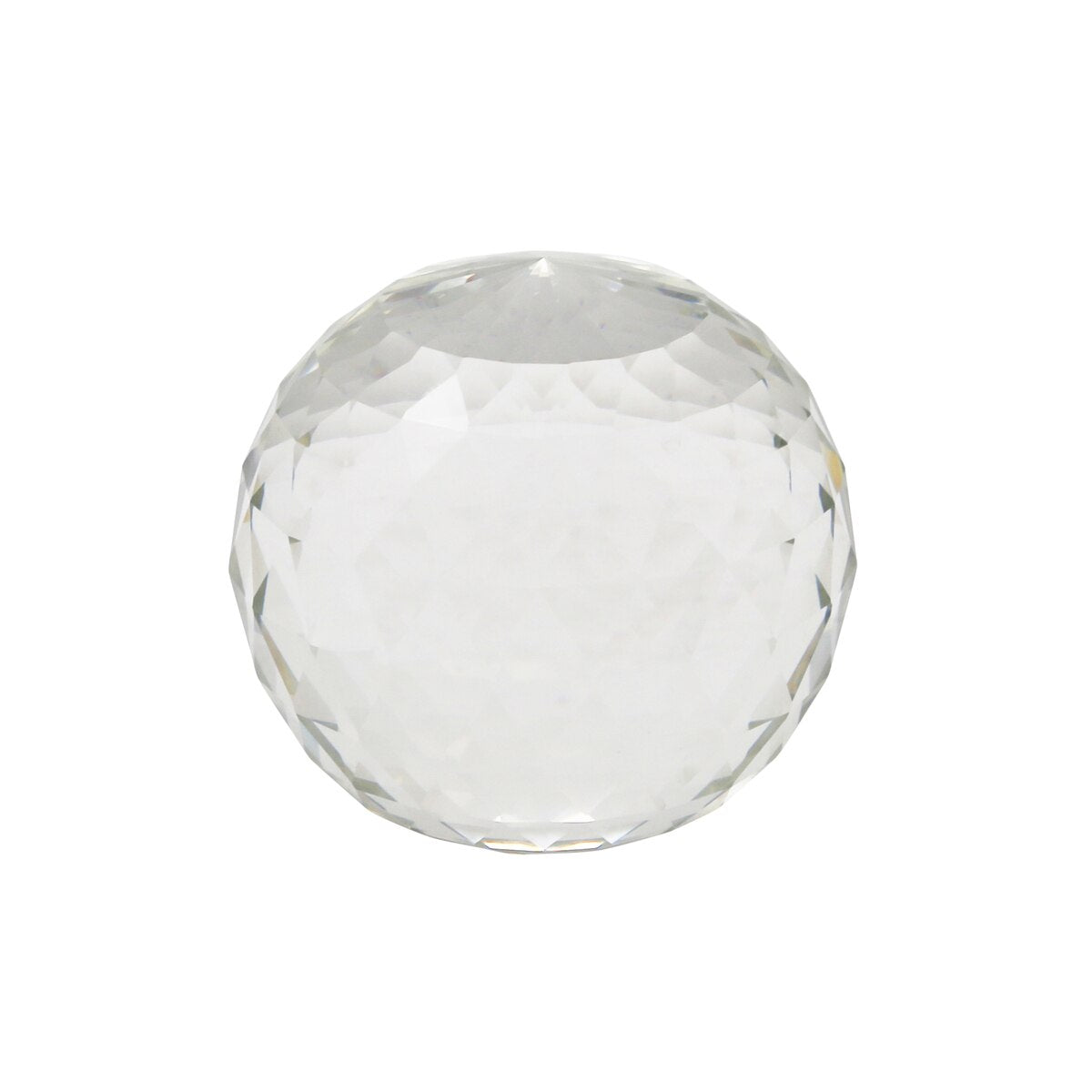 Faceted Clear Glass Orb 5"