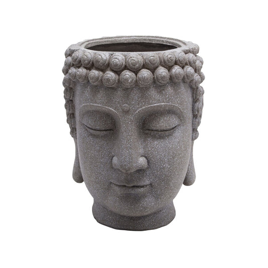 Gray Buddha Head Planter