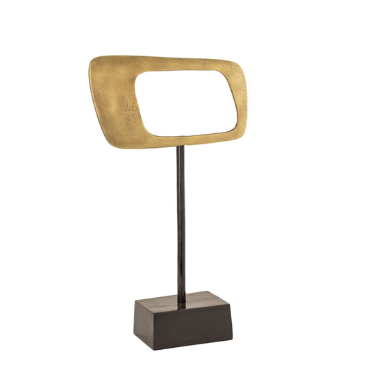 21.75" Aluminum Rhombus On Stand, Gold, Kd