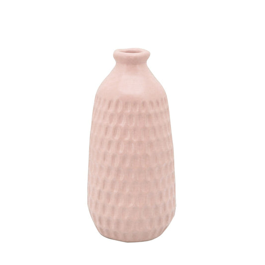 9" Dimpled Vase, Blush