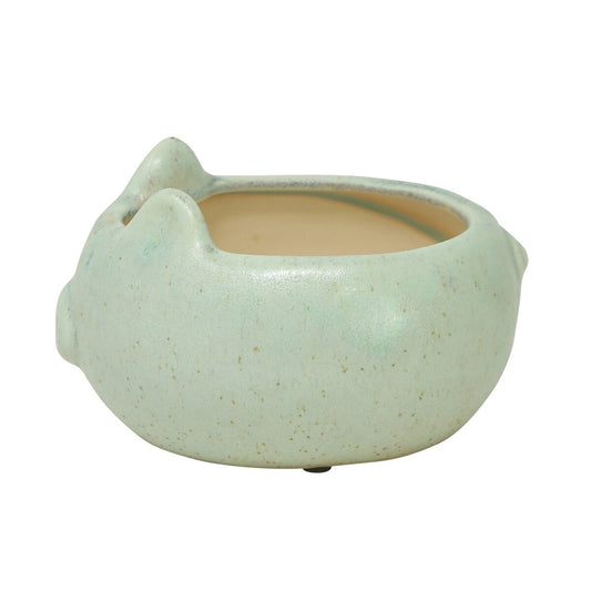 Pig Planter, 7" Green