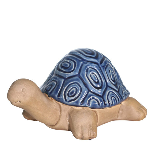Ceramic Tortoise, 10" Navy
