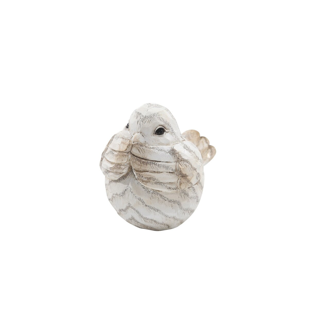 S/3 Resin Decorative Birds 6",cream