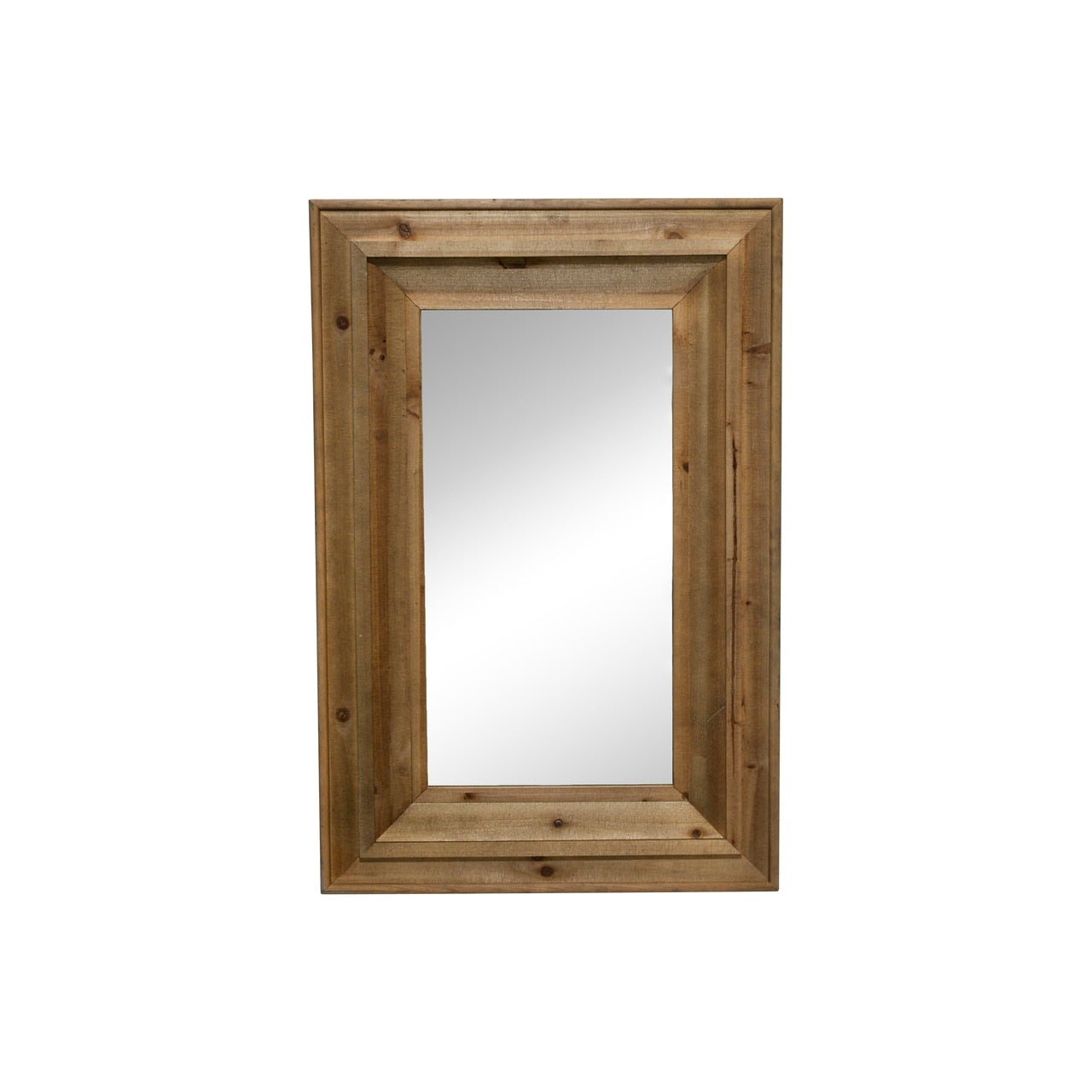 Wood Frame 24 X 36" Wall Mirror, Brown Wb
