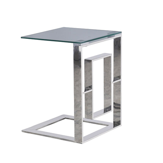 Metal Box Frame 22" Side Table,silver -kd