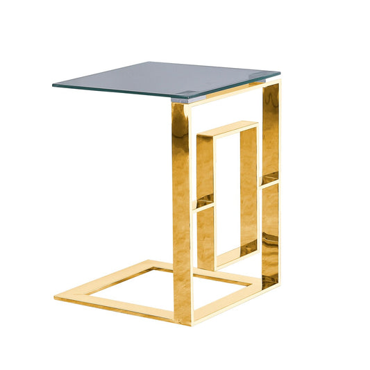 Metal Box Frame 22" Side Table,gold -kd