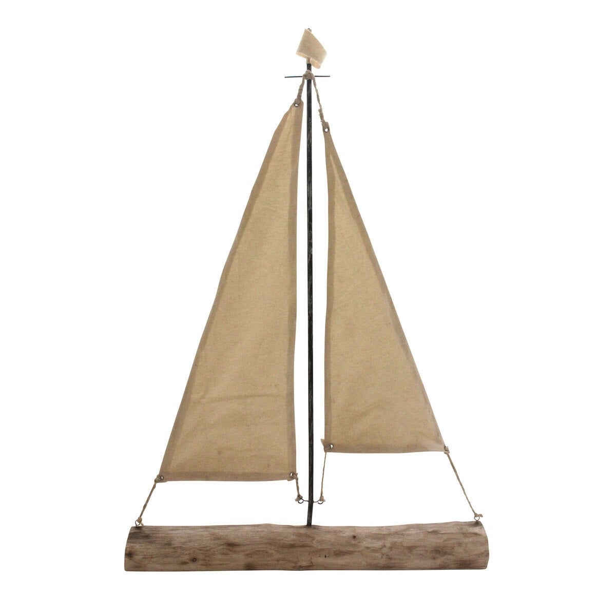 Mango Wood Sailboat 32", Beige