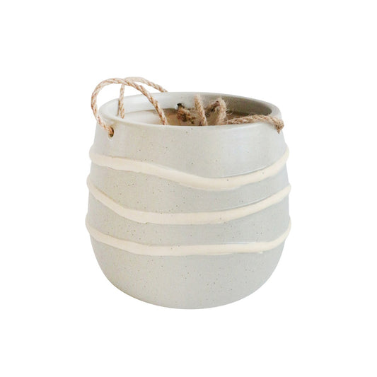 Ceramic 6" Hanging Planter, Green