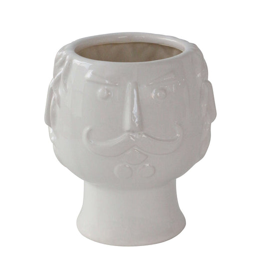 6" Grandpa Face Planter, White