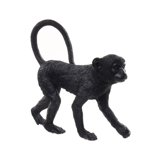 Polyresin 11" Walking Monkey Figurine, Black