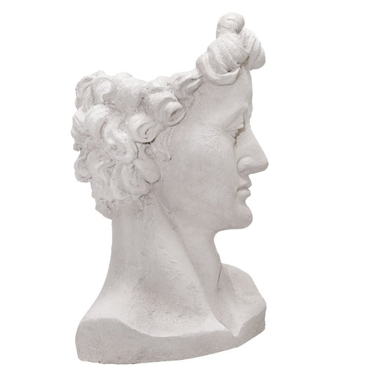 21"h Greek Statue Planter, White