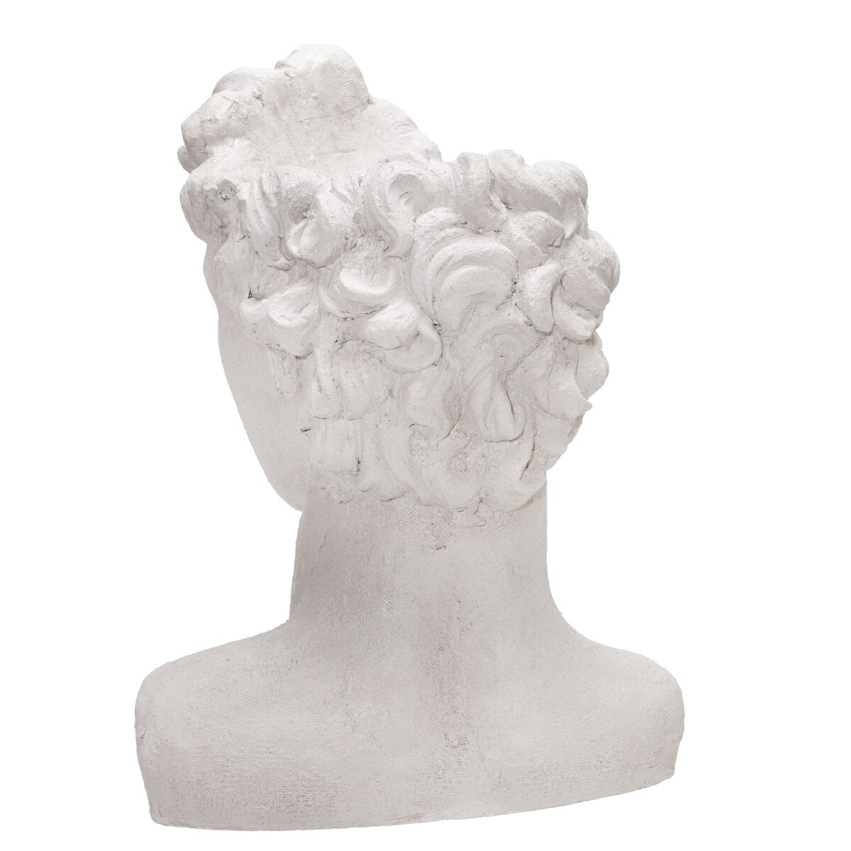 21"h Greek Statue Planter, White