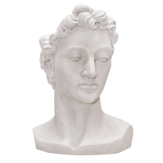 21"h Greek Statue Planter, White