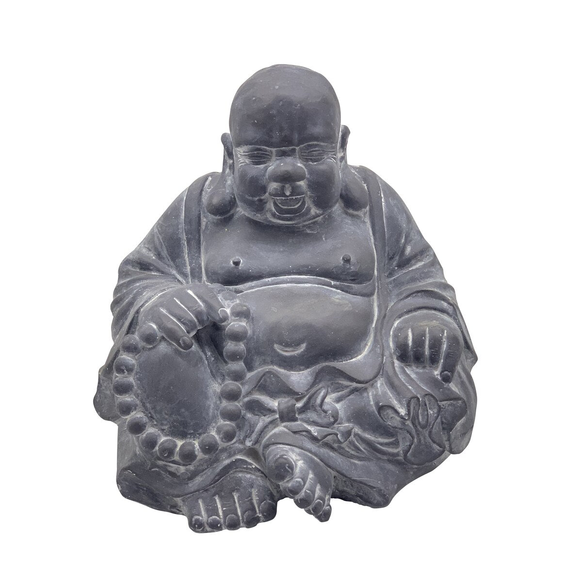 14" Happy Buddha, Gray