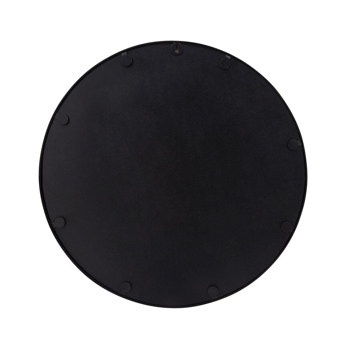 24" Round Mirror, Black Wb