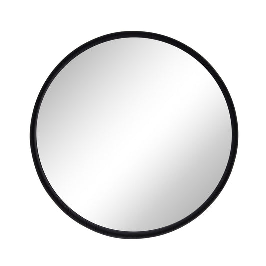 24" Round Mirror, Black Wb
