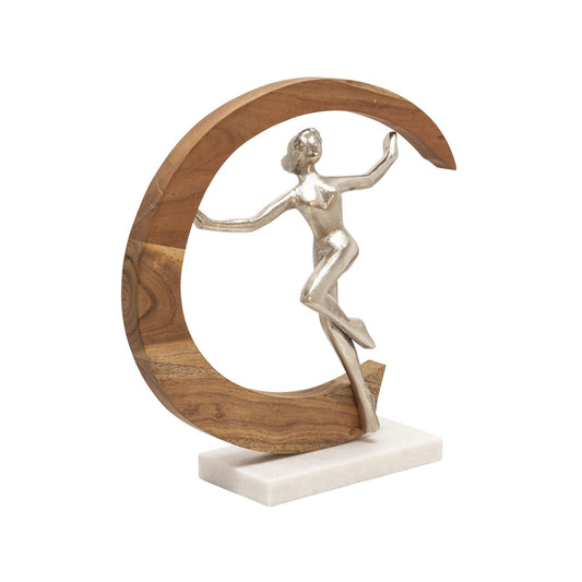 14" Metal Gymnast, Silver