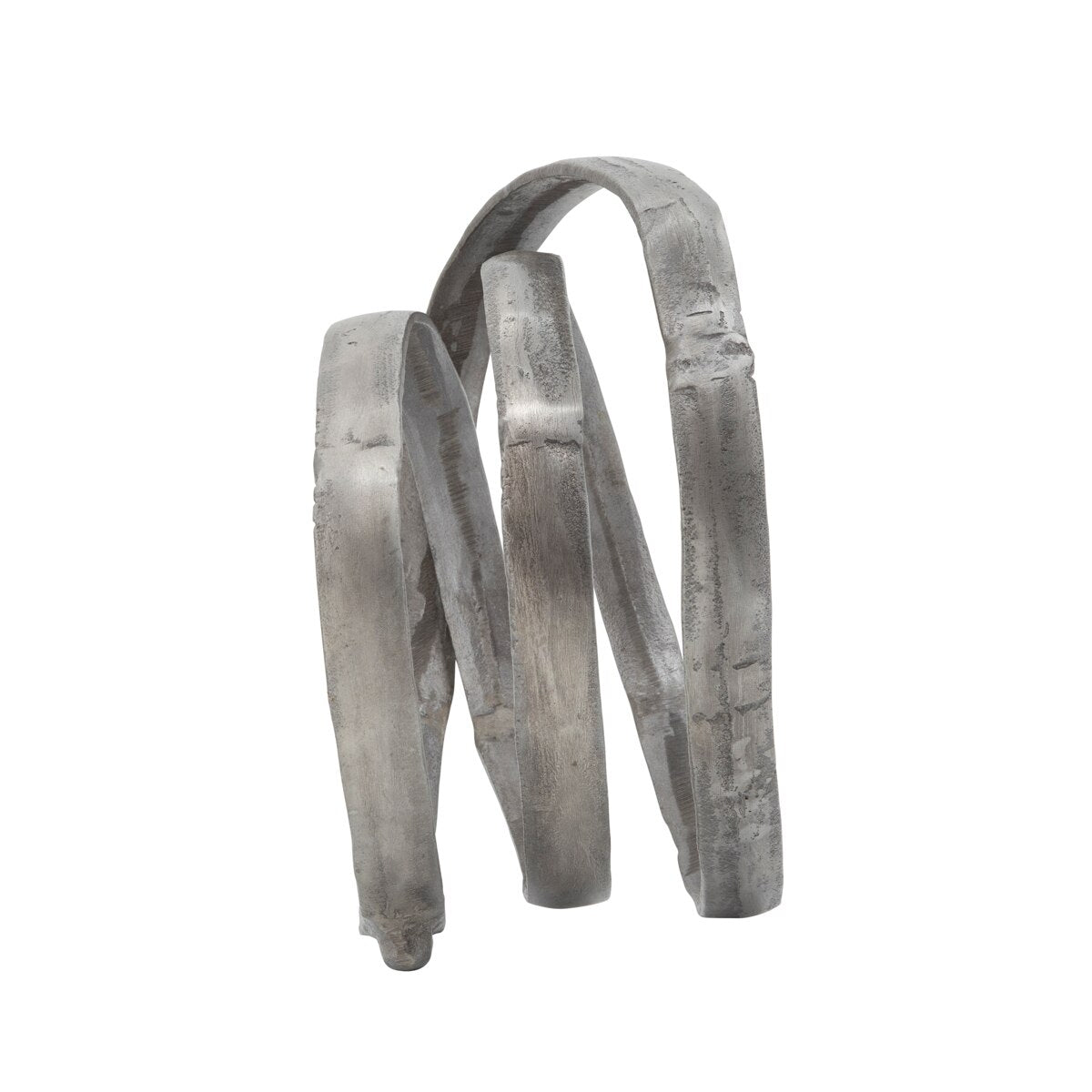 13" Metal Ring Sculpture, Gun Metal