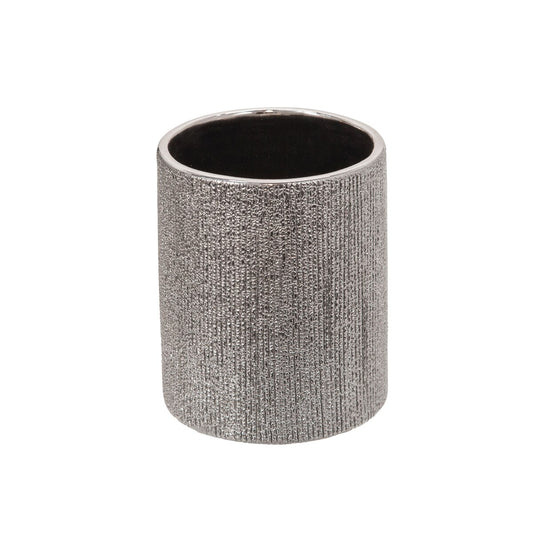 5"h Beaded Pencil Holder, Silver