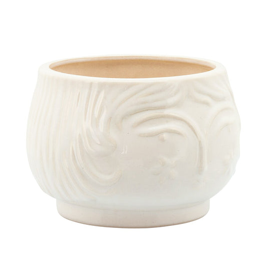 7" Grandma Planter, White