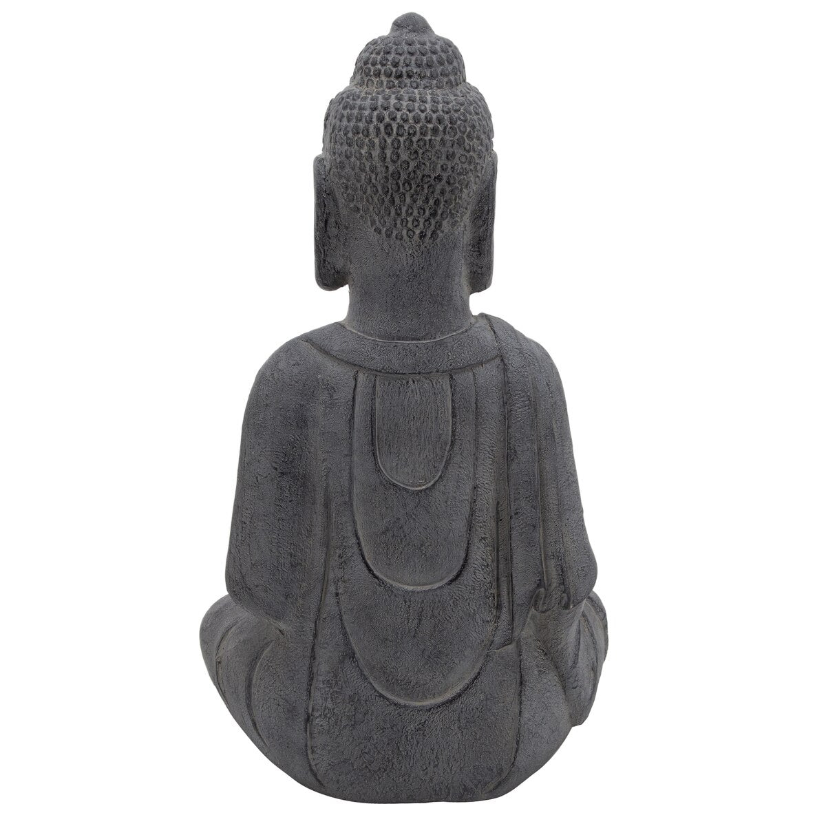 Resin, 23'h Sitting Buddha, Gray
