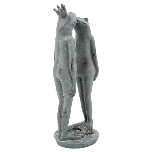 Resin, 16" Kissing Frogs, Black